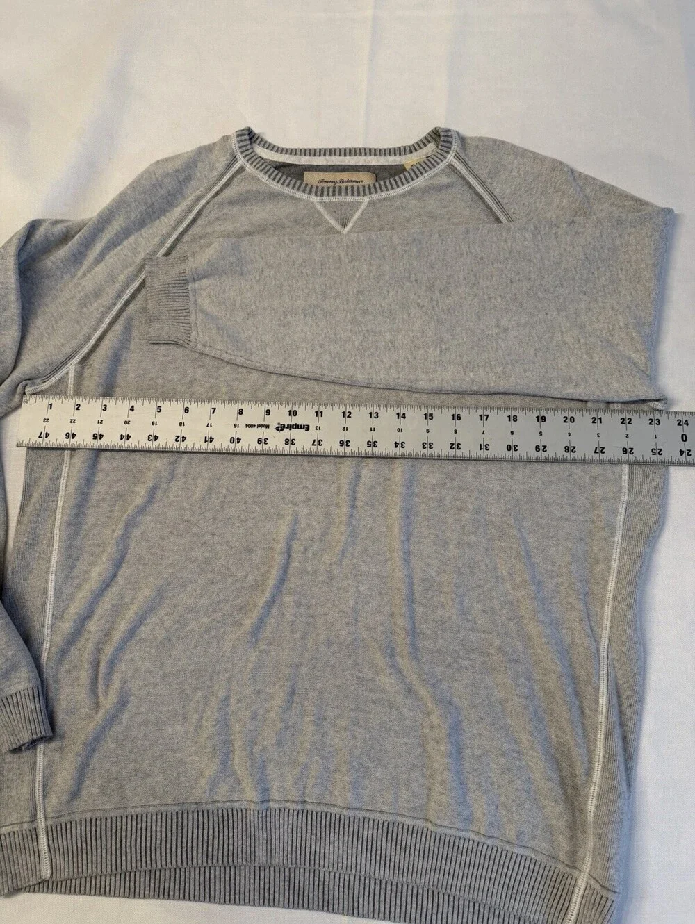 Tommy Bahama Men’s XL Gray Crewneck Sweater NWOT 100% Cotton Lightweight